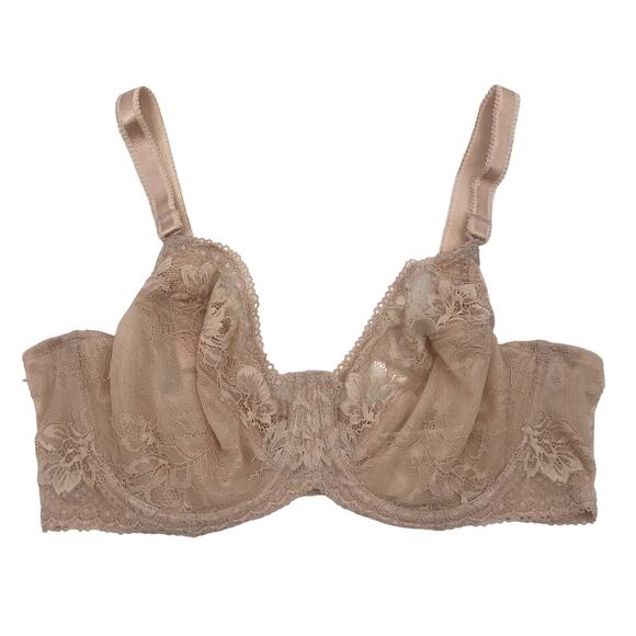 Wacoal Lace to Love Underwire Bra 34DDD Floral Lace Unpadded Pink 855297 NWOT - Picture 1 of 6